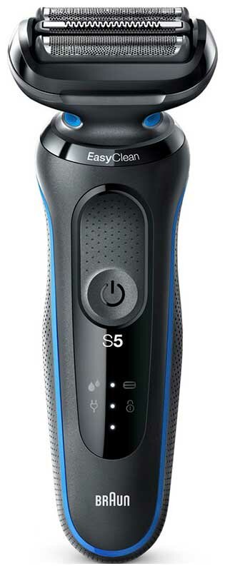 Электробритва BRAUN S5 51-B1200S, Black/Blue Wet Dry (Б0058409) черный