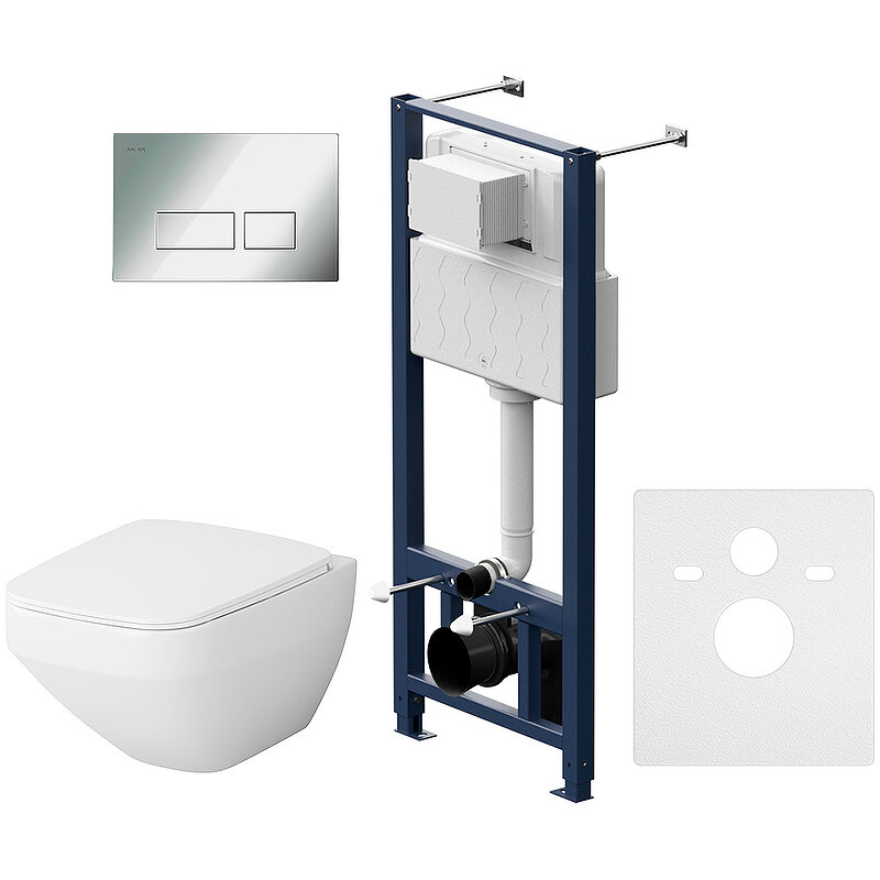 AM.PM Inspire V2.0 FlashClean IS47051.50A1700 сиденьем Микролифт и клавишей смыва Хром