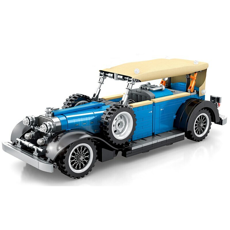 Конструктор Ретро автомобиль Linkoln Sembo черно-синий 785 элементов