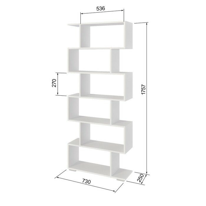 Стеллаж Найс, 730х250х1750, Белый 7907825 - фотография № 2