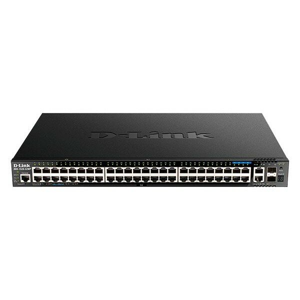 D-Link DGS-1520-52MP A1A Управляемый L3 PoE-коммутатор, стек, 44x1000Base-T, 4x2.5GBase-T, 2x10GBase-T, 2x10GBase-X SFP+