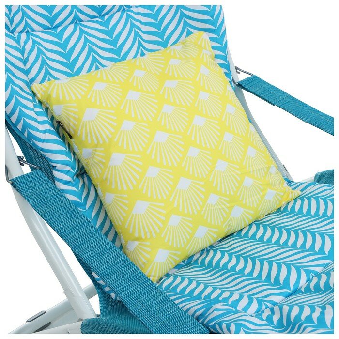 Кресло-шезлонг, матрас+подушка, HHK6/T, цвет бирюзовый - фотография № 2