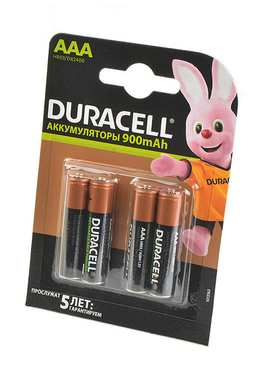 Duracell Аккумулятор Duracell Ni-MH TURBO AAA 900mAh BL4, 4шт (HR03-4BL)