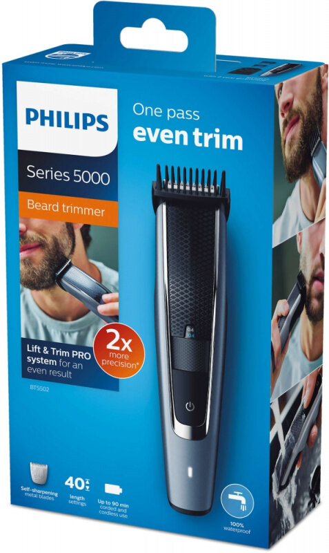 Триммер Philips BT5502/15 серый/черный