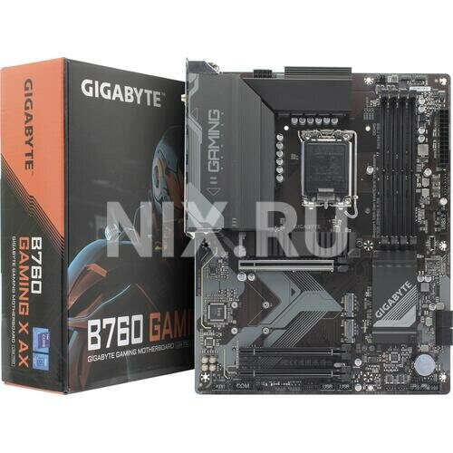 GigaByte Материнская плата Gigabyte B760M GAMING X AX Soc-1700 Intel B760 4xDDR5 mATX AC`97 8ch(7.1) 2.5Gg RAID+HDMI+DP