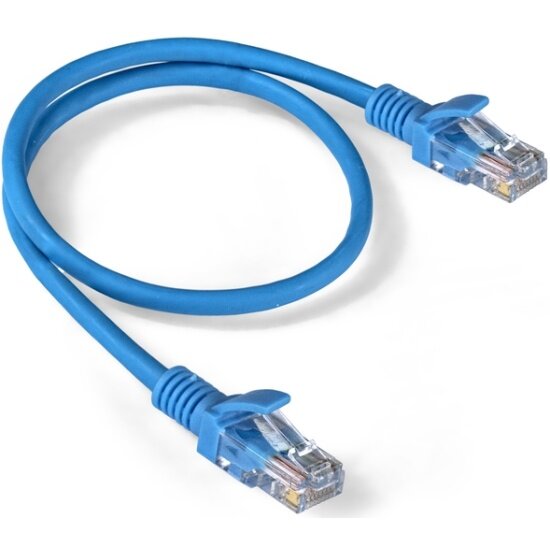 Сетевой кабель ExeGate UTP cat.5e 0.5m Blue UTP-RJ45-RJ45-5e-05M-LSZH-BL 286380