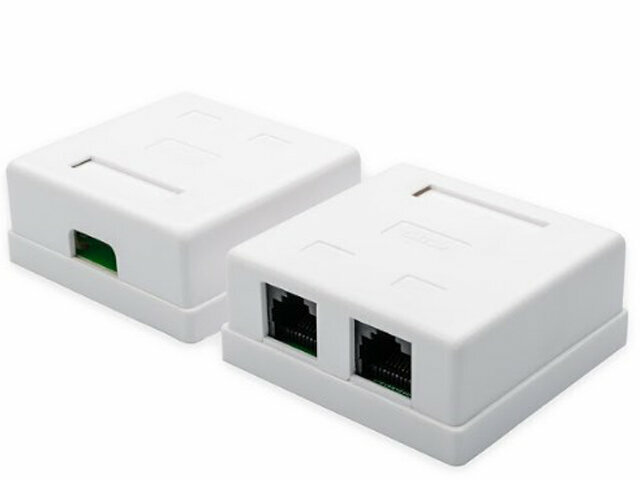 Розетка ATcom 2xRJ45 UTP White АТ5254