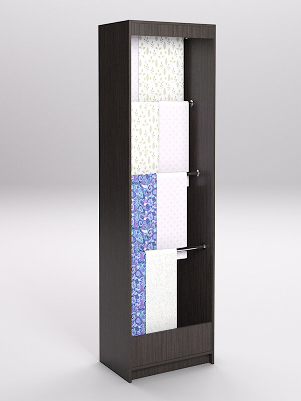 фото Стеллаж из ДСП для одежды,тканей и штор №2А-600, Дуб Венге 60 x 40 x 210 см