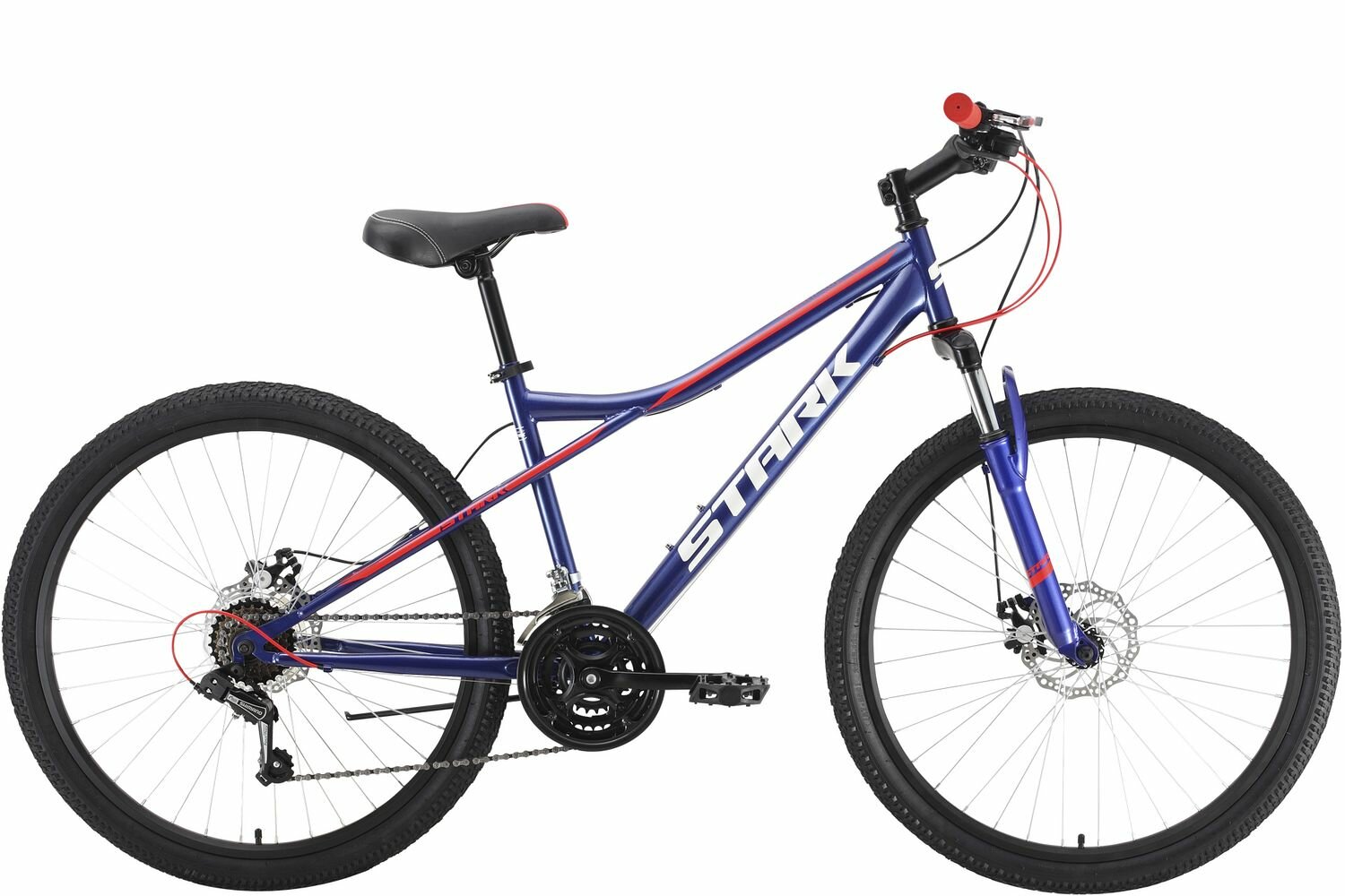 Велосипед Stark Slash 26.1 D Steel (2022) (Велосипед Stark'22 Slash 26.1 D Steel синий/красный 16", HQ-0005279)