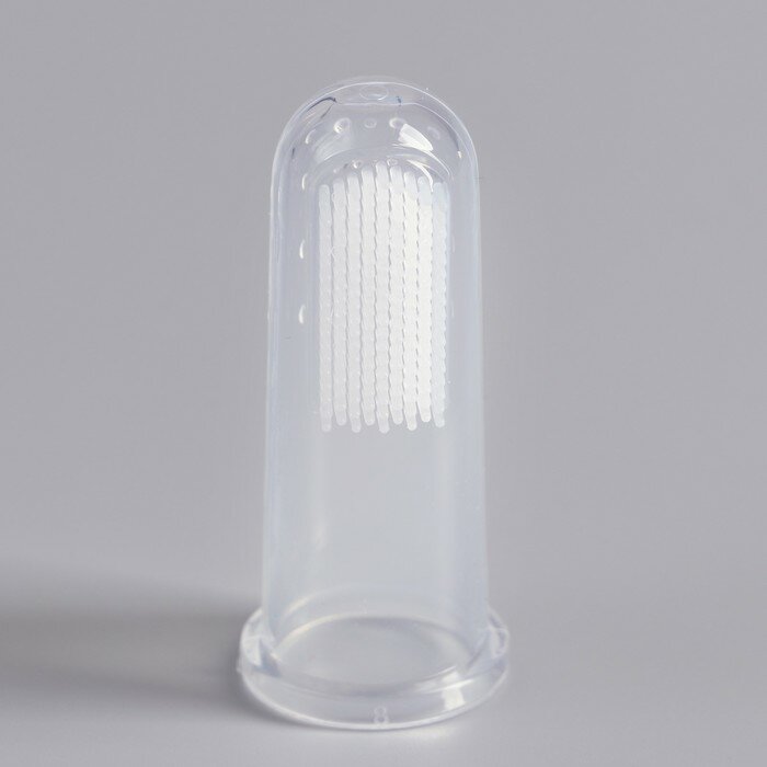 Щётка для чистки зубов животных, 5,5 х 2,5 см, прозрачный контейнер 7 х 4 см - фотография № 3