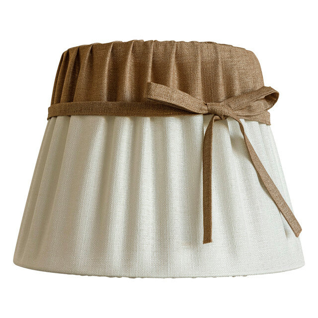 фото Абажур эркадо e27 черри лён бело-коричневый