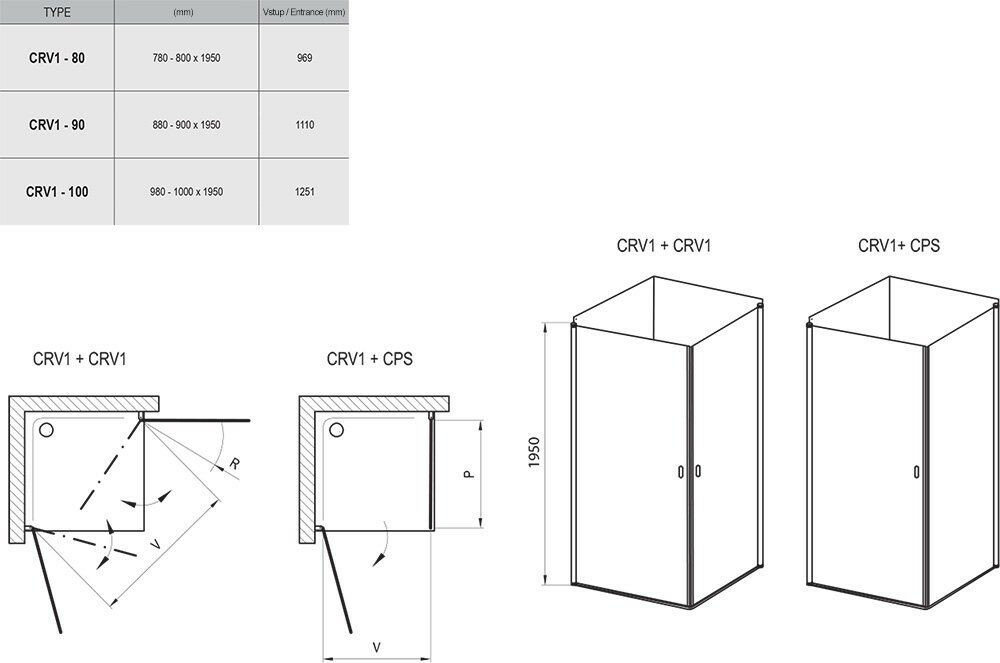 Уголок душевой Ravak Chrome 1QV70101Z1 - фотография № 3