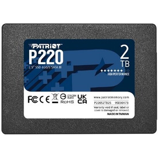 PATRIOT MEMORY Накопитель SSD Patriot Memory 2.5" PATRIOT 2TB P220 SATA-III (P220S2TB25)