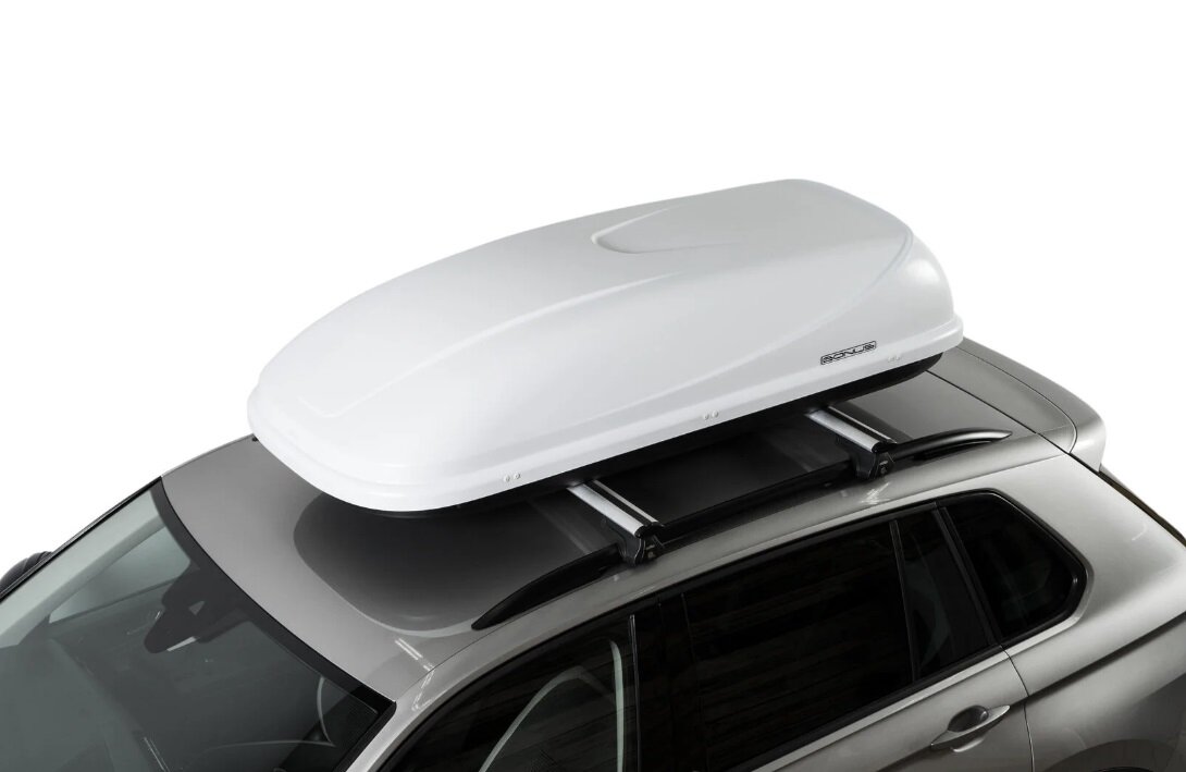 Автобокс на крышу Koffer BONUS белый матовый двухсторонний 171х82х43см