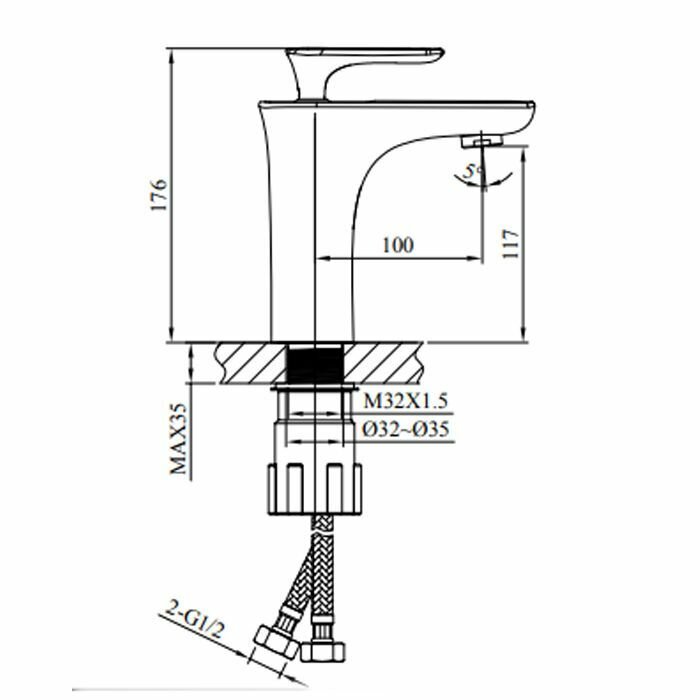 Смеситель AltroBagno Aperto 0123 NeOr для раковины - фотография № 2