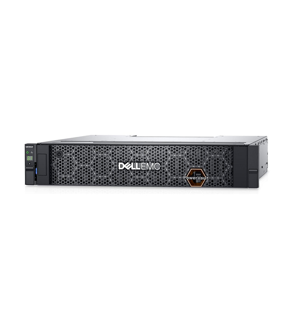 Система хранения данных Dell PowerVault ME5024 24SFF(2,5") 2U/25GbE 8 port iSCSI Dual Controller/4xSFP+ 10GbE/4xSFP28 25GbE/12x2,4Tb SAS 10k