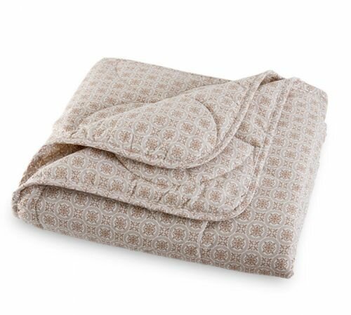 Одеяло 46 стеганое (лен, хлопок 300/перкаль) 1,5-спальное - фотография № 2