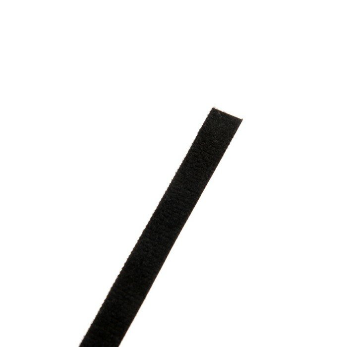 Лента-липучка для проводов 1000Х10Х1,5 мм тундра, цвет черный, 1 шт. - фотография № 4