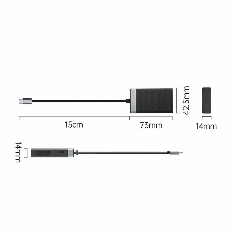 Картридер TF/SD/CF/MS USB-C 30 ORICO черный (ORICO-CL4T-C3-BK-BP)