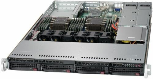 ABC Платформа 1U 19 RM Supermicro SuperServer SYS-6019P-WTR (2xSocket3647, iC621, 12xDDR4, 4xHS 3.5 SATA III/SAS, RAID, 2xPCI-E, VGA, 2x1Гбит LAN, IPMI2.0, USB3.0, 750Вт)