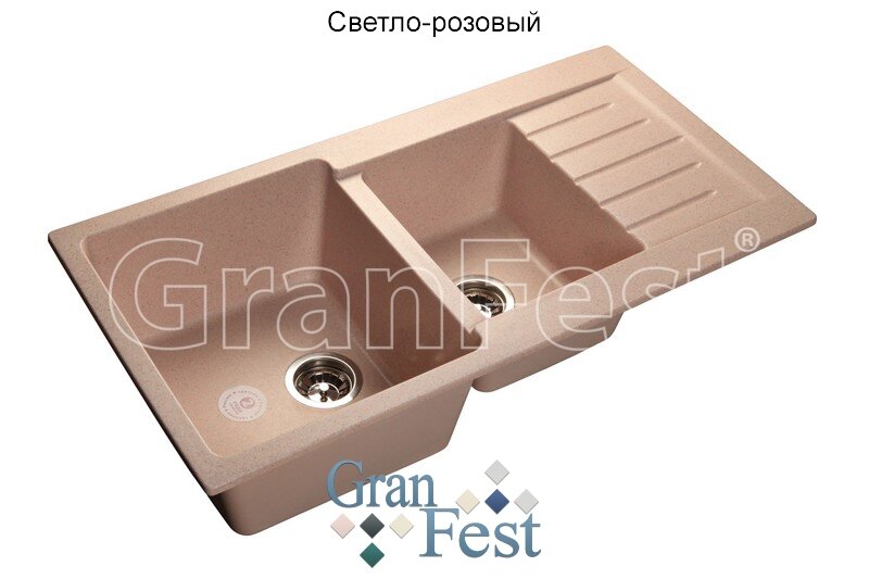 Мойка кухонная GranFest PRACTIK GF-P980KL светло-розовый