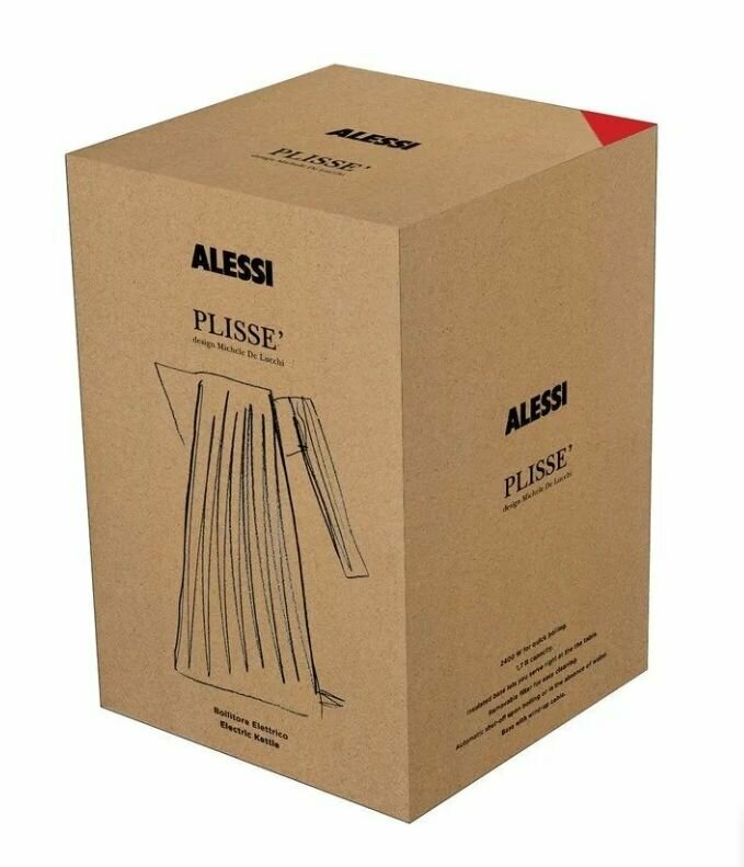 Электрический чайник Alessi Plisse 1,7л серый - фотография № 3