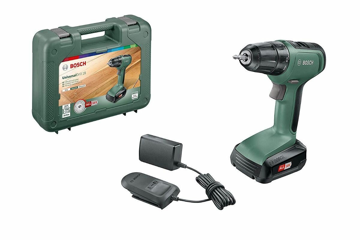 Двухскоростные аккумуляторные дрели-шуруповёрты UniversalDrill 18 Bosch 0 603 9C8 001