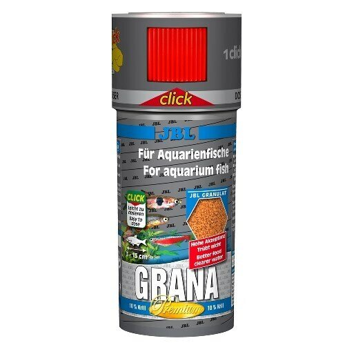 JBL Grana CLICK - Основной корм премиум для небольших акв. рыб, гранулы, 250 мл (108 г