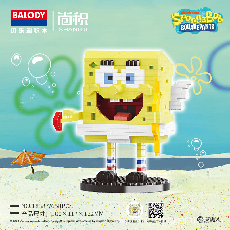 Spongebob конструктор Спанч Боб ангел 3D из миниблоков