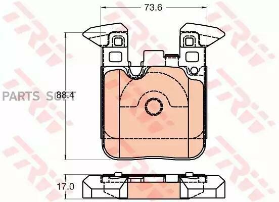 TRW GDB2028 Колодки задние BMW 1 F20, 3 F30 GDB2028 1шт