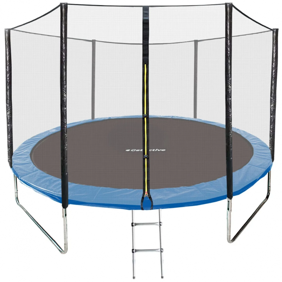 Батут GetActive Jump 10 ft-305 см 10360S2Y-L с лестницей и внешней сеткой синий