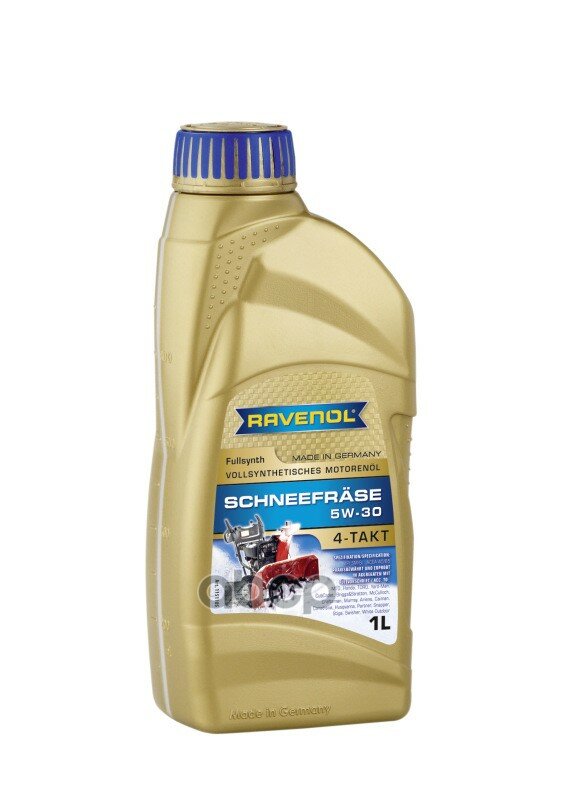 Масло Для 4-Такт Снегоуб.Техники Ravenol Schneefraese 4-Takt 5w-30 (1л) New Ravenol арт. 1151105-001-01-999