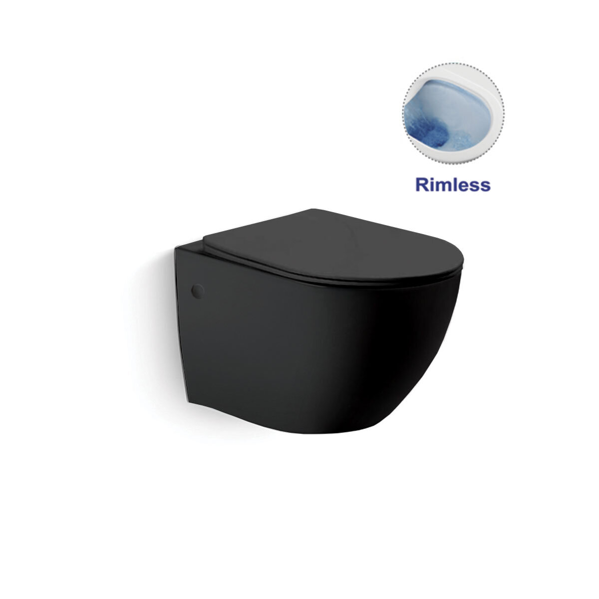 Vincea Globo VT1-14MB безободковый, цвет матовый черный, ультратонкое сиденье soft-close (чаша)