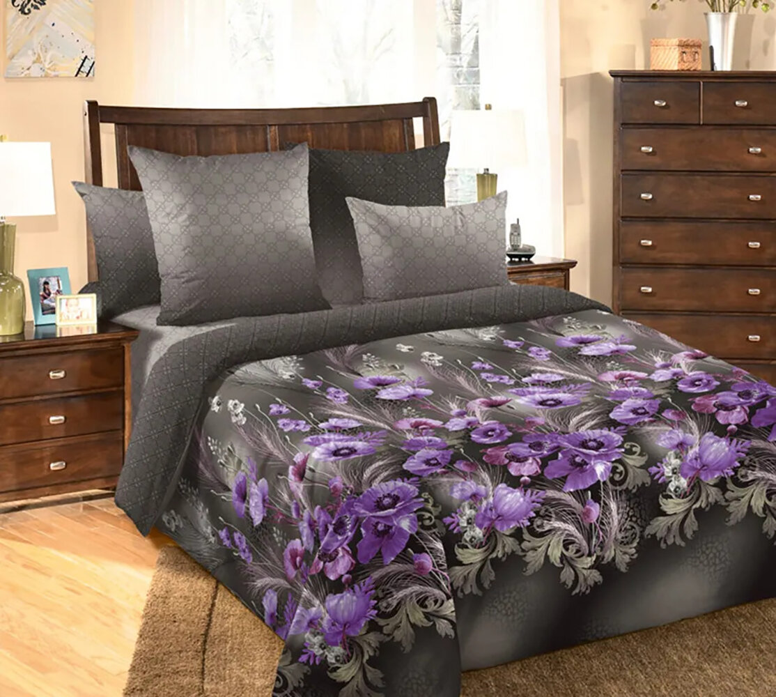 фото Постельное белье Mercury Home Персефона Евро Макси Сатин 2 наволочки 70x70