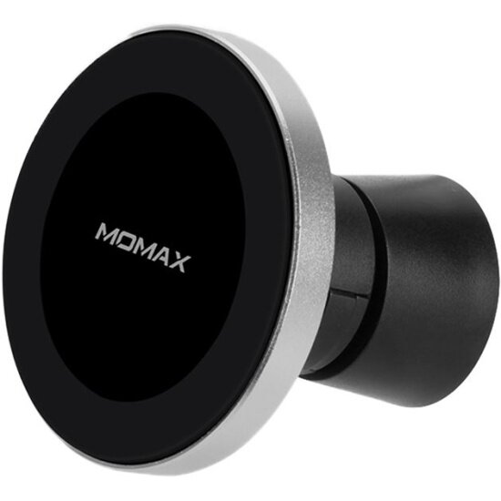 Автомобильный держатель MOMAX Q.Mount Magnetic Fast Wireless Charging Car Mount, серебристый