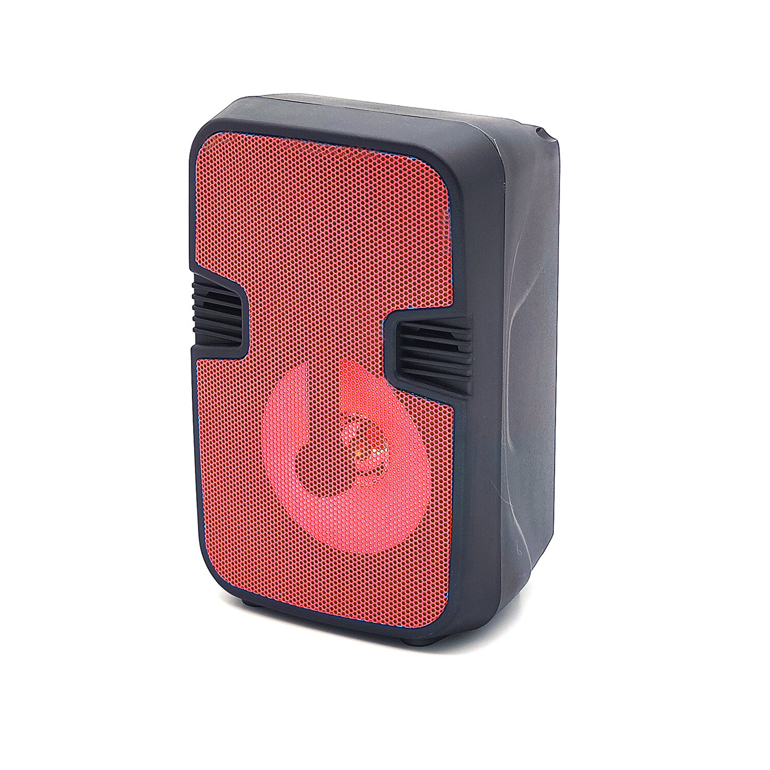 Колонка портативная без бренда JBK-433 пластик Bluetooth TWS FM USB AUX SD TF с подсветкой цвет: красный