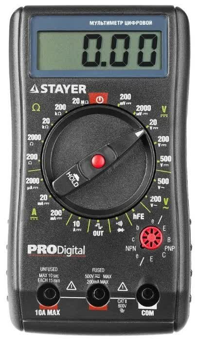 Мультиметр цифровой Stayer PROFESSIONAL PRODigital 45310