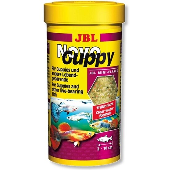 Основной корм JBL GMBH & CO. KG JBL NovoGuppy для гуппи и других живородящих, 250 мл.