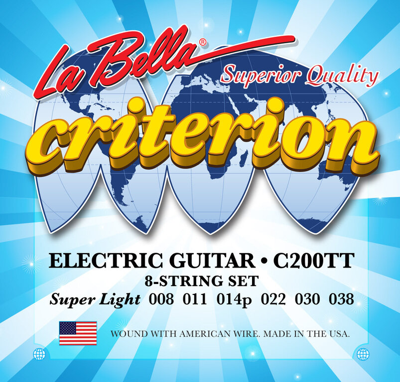 Струны для электрогитары 8-38 LA BELLA Criterion C200TT