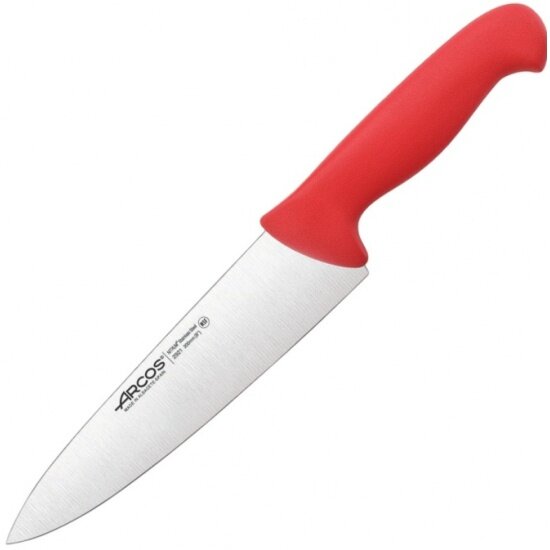 Нож кухонный ARCOS «Шеф» 20 см, рукоятка красная (292122)