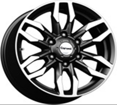 Литые колесные диски Carwel Немо 228 7.5x17 6x139.7 ET38 D67.1 Чёрный глянцевый с полированной лицевой частью (107154)