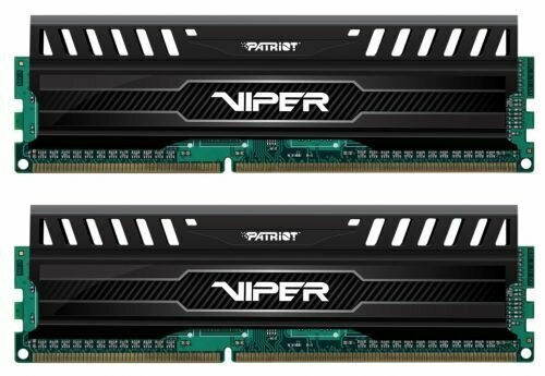 Модуль памяти DDR3 16GB (2*8GB) Patriot Memory PV316G160C0K Viper 3 PC3-12800 1600MHz CL10 1.5V Радиатор BLACK