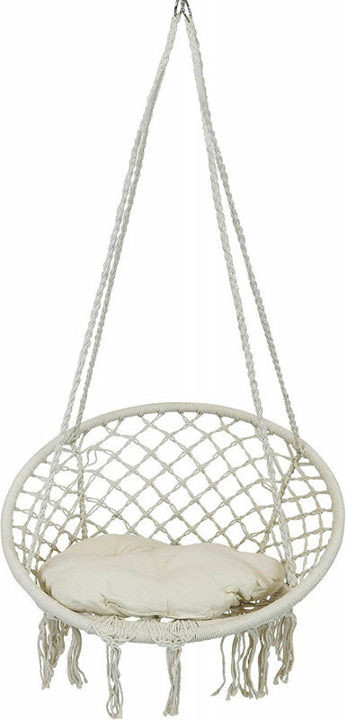 фото Гамак круглый подвесной с подушкой