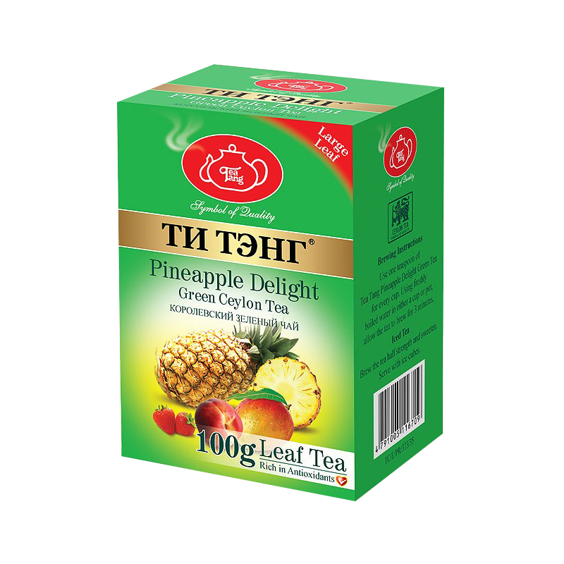 Чай зеленый ТМ "Ти Тэнг"-Тропическая смесь с ананасом ,100 г.