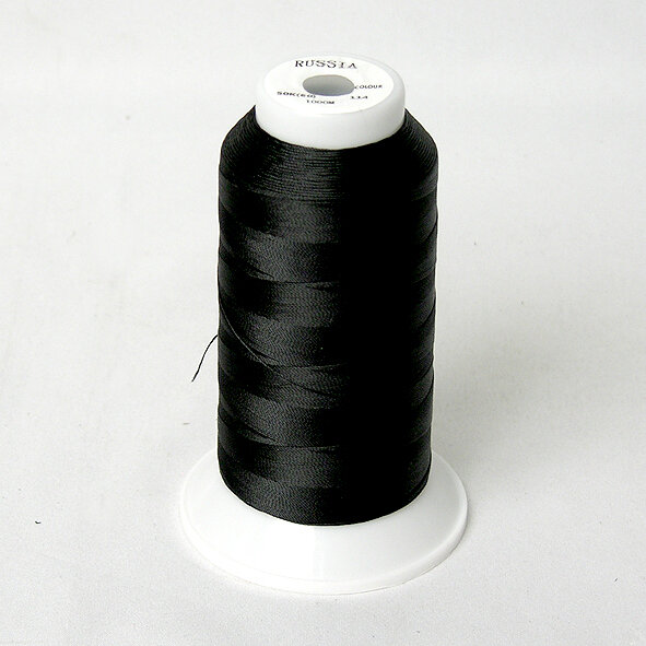 Нитки 60 капрон для швейной машинки (50к-1000м)(арт.114) цв. черный