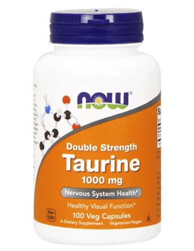 Аминокислота NOW Taurine 1000 mg Double Strength