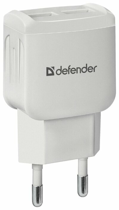 Зарядное устройство Defender Зарядное устройство Defender UPA-22 83580, 1xUSB 2.1A, 1xUSB 1.0A, (2100 мА) белый (ret)