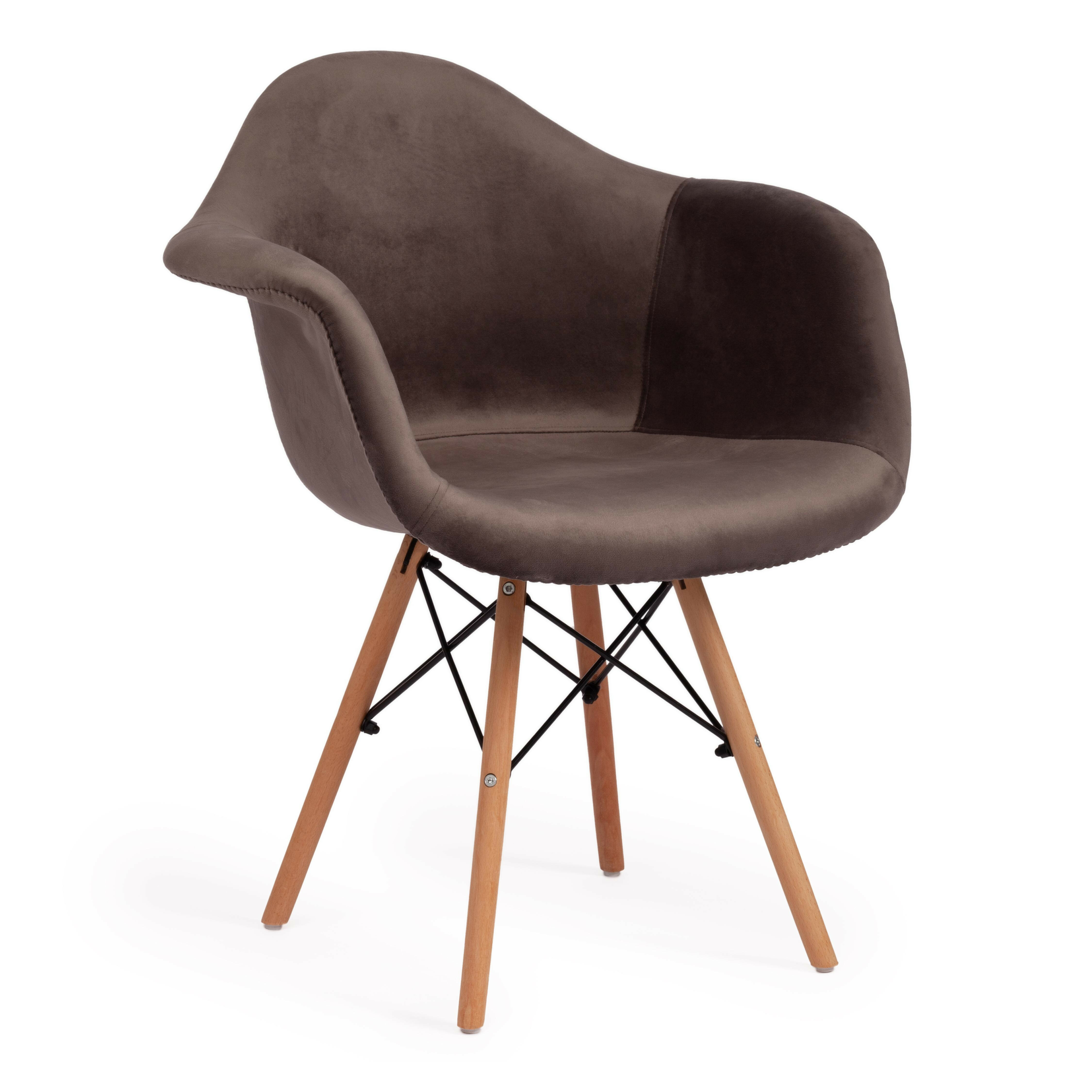 Кресло Secret De Maison CINDY SOFT (EAMES) (mod. 101) серый (HLR 24)/ натуральный TetChair