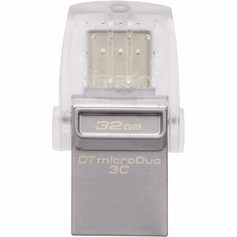 Флеш-память Kingston DT microDuo 3C 64GB USB 3.0/3.1 + Type-C серебристая