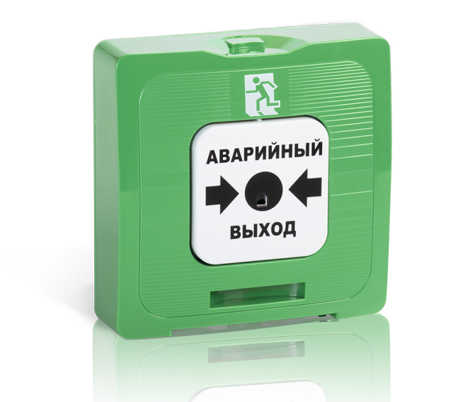 Извещатель ручной ИР 513-10 аварийный выход два сухих контакта зеленый (ИР513-10и.1 АВАР ВЫХ зел) | код Rbz-123154 | Рубеж ( 1шт. )